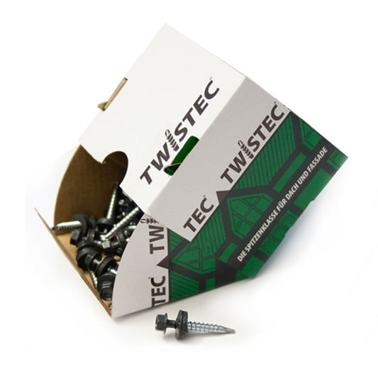 Twistec Trapezblechschraube RAL 7016 Anthrazit / 4,8 x 35 mm (100 Stück)